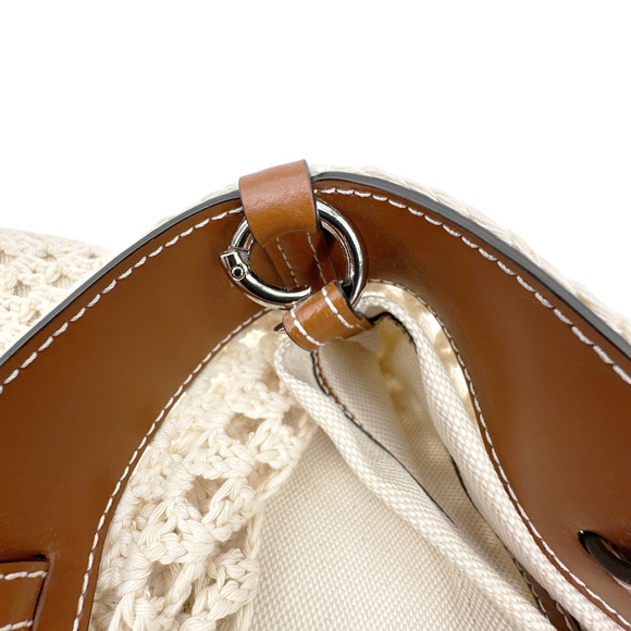 STAUD Crocheted Porte Tote Bag in Cream - Picture 7 of 13